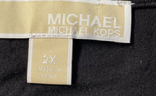 Load image into Gallery viewer, Michael Kors Womens Black V-Neck Long Sleeve Blouse Top Size 2X