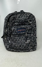 Load image into Gallery viewer, JanSport Womens Black Printed Zipper Top Handle Adjustable Strap Backpack