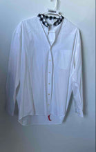 Load image into Gallery viewer, Bachrach Mens White Cotton Long Sleeve Stand Collar Button-Up Shirt Size Medium