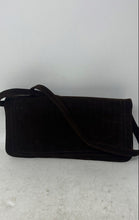 Load image into Gallery viewer, Burdines Womens Brown Suede Inner Divider Travel Small Crossbody Bag