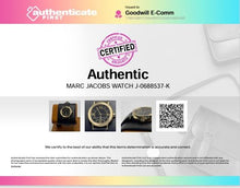 Load image into Gallery viewer, Authentic Marc Jacobs Women's Black & Gold-Tone Leather Strap Watch
