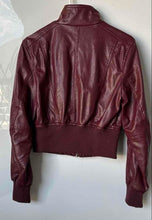 Load image into Gallery viewer, Bershka Womens Cherry Red Long Sleeve Full-Zip Bomber Jacket Size Small