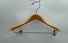 Load image into Gallery viewer, Lot Of 2 Pcs Setwell Beige Silver-Tone Wooden Clothes Hangers