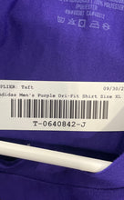 Load image into Gallery viewer, Adidas Mens Purple Graphic Short Sleeve Crew Neck Pullover T-Shirt Size XL