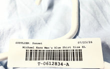 Load image into Gallery viewer, Michael Kors Mens Blue White Piping Cotton Short Sleeve Polo Shirt Size XL
