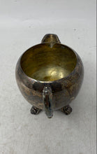 Load image into Gallery viewer, Vintage Silver-Tone Tableware Engraved Scroll Handle Four Footed Creamer