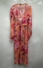 Load image into Gallery viewer, Express Womens Multicolor Printed Long Sleeve Waist Tie Maxi Dress Size XL