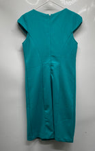 Load image into Gallery viewer, The Limited Womens Aqua Short Sleeve V-Neck Back Zip Shift Dress Size 6