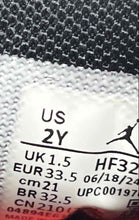 Load image into Gallery viewer, Nike Kids Air Jordan 1 Mid SS White Gray Black Lace-Up Sneaker Shoes Size 2Y