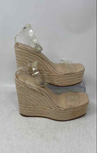 Load image into Gallery viewer, Gianni Bini Womens Clear Rattan Open Toe High Wedge Espadrille Sandals Size 6M