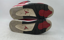 Load image into Gallery viewer, Nike Kids Air Jordan 4 Retro 408452-161 White Red Lace-Up Sneaker Shoes Size 7Y