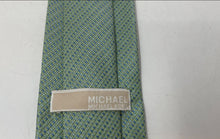 Load image into Gallery viewer, Michael Kors Mens Green Blue Printed Adjustable Formal Designer Tie