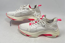 Load image into Gallery viewer, Steve Madden Womens White Pink Lace-Up Low Top Sneakers Shoes Size 8 M