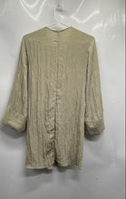 Load image into Gallery viewer, H&M Womens Green Mama Crinkled Weave Long Sleeve Short A-Line Dress Size XS