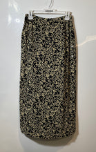 Load image into Gallery viewer, Banana Republic Womens Black Beige Leaf Printed Side Button Maxi Skirt Size 6