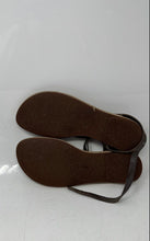 Load image into Gallery viewer, UGG Womens Brown Leather Open Toe Ankle Strap Buckle Thong Sandals Size 9