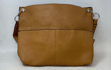 Load image into Gallery viewer, Tahari Womens Brown Leather Inner Pockets Travel Shoulder Handbag