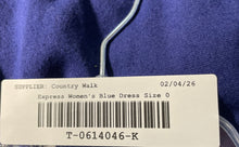 Load image into Gallery viewer, Express Womens Blue Round Neck Cap Sleeve Stretch Back Zip Mini Dress Size 0