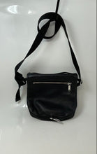 Load image into Gallery viewer, Ecco Womens Black Leather Outer Pockets Shoulder Crossbody Bag