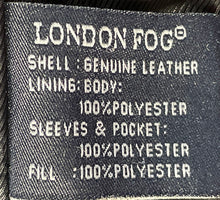 Load image into Gallery viewer, London Fog Mens Black Leather Long Sleeve Collared Full Zip Jacket Size M
