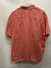 Load image into Gallery viewer, Michael Kors Mens Orange Linen Short Sleeve Slim Fit Button-Up Shirt Size XXL