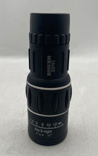 Load image into Gallery viewer, Black Day And Night 16x52 Small Field 22 Degree Lens Monocular Telescope