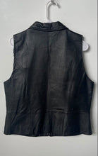 Load image into Gallery viewer, Laura Leigh Womens Black Sleeveless Collared Full-Zip Vest Size Large