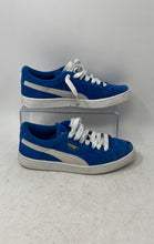 Load image into Gallery viewer, Puma Boys Suede 355110 02 Blue White Lace-Up Low Top Sneakers Shoes Size 5.5C