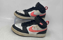 Load image into Gallery viewer, Nike Kids Court Borough Mid 2 White Black Pink Leather Sneakers Shoes Size 1.5Y