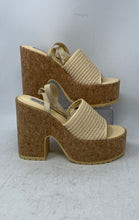 Load image into Gallery viewer, Steve Madden Womens Maitai Yellow Cork Wedge Platform Sandals Size 9M