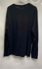 Load image into Gallery viewer, Michael Kors Mens Black Cotton Long Sleeve Crew Neck Graphic T-Shirt Size L