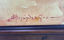 Load image into Gallery viewer, Hernandez Giro Signed By Framed Rural Couple Horse Scene Art Painting