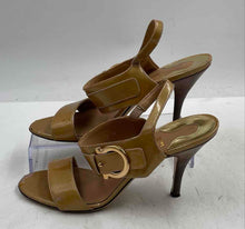 Load image into Gallery viewer, Authentic Salvatore Ferragamo Womens Lou Beige Slingback Sandals Size 7B Damaged