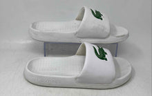 Load image into Gallery viewer, Lacoste Mens Serve Slide 1.0 123 White Slip-On Open Toe Slide Sandals Size 10