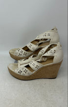 Load image into Gallery viewer, Michael Kors Womens Damita Cream Open-Toe Wedge Platform Sandals Size 10M