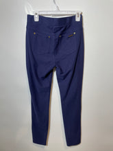 Load image into Gallery viewer, Michael Kors Womens Blue Flat Front Regular Fit Skinny Leg Trouser Pants Size M