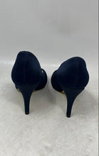 Load image into Gallery viewer, Adrianna Papell Womens Farrel Blue Leather Peep Toe Stiletto Pump Heels Sz 5.5M