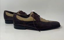Load image into Gallery viewer, Stacy Adams Mens Brown Beige Leather Lace-Up Square Toe Oxford Shoes Size 13