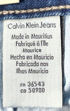 Load image into Gallery viewer, Calvin Klein Womens Blue Denim Distressed Straight Jeans Pants Sz 28x32 W/ Tags