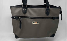 Load image into Gallery viewer, Rosetti Womens Janet Gray And Black Outer Pocket Double Handle Shoulder Purse
