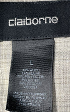 Load image into Gallery viewer, Claiborne Mens Beige Woven Long Sleeve Collared Button-Up Shirt Size Large