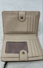 Load image into Gallery viewer, Kate Spade New York Womens Beige Leather Credit Card Slots Bifold Wallet