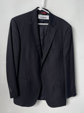 Load image into Gallery viewer, Pronto Uomo Couture Mens Black Pinstripe Long Sleeve Two-Button Blazer Size 38