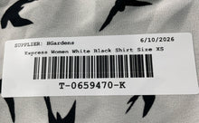 Load image into Gallery viewer, Express Womens Portofino White Black Flying Bird Print Button-Up Shirt Size XS