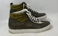 Load image into Gallery viewer, Dol Tora Mens Green Leather Lace-Up Round Toe Mid Top Sneaker Shoes Size 11M