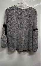 Load image into Gallery viewer, Karl Lagerfeld Womens Black White Heather Long Sleeve Pullover Sweater Size S