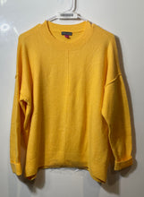 Load image into Gallery viewer, Vince Camuto Womens Yellow Ribbed Long Sleeve Knitted Pullover Sweater Size S