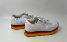 Load image into Gallery viewer, Fila Womens Orbit Stripe White Red Yellow Low Top Lace-Up Sneaker Shoes Size 7.5