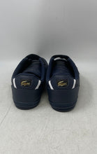 Load image into Gallery viewer, Lacoste Mens Misano Strap Navy Blue Leather Hook And Loop Sneaker Shoes Size 12