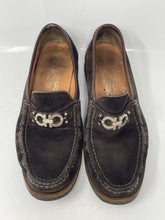 Load image into Gallery viewer, Authentic Salvatore Ferragamo Mens Brown Slip-On Loafers Shoes Size 9 Damaged